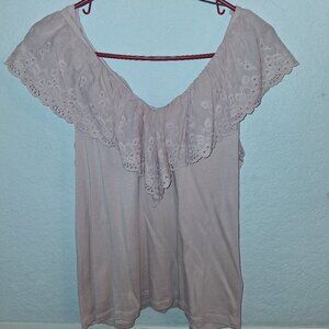 H&M Off Shoulder Ruffle Top Size S